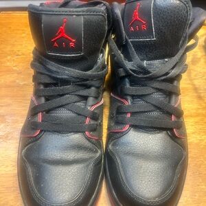 Air Jordan Black and Red Sneakers